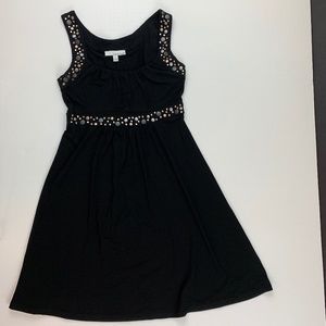 Anthropologie L&L Black Studded Dress, Sz S